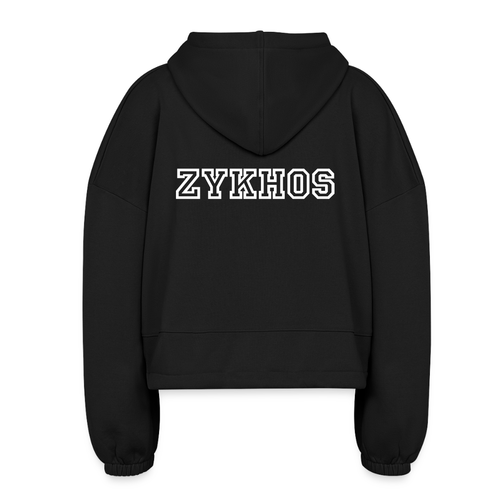 Women’s Cropped Hoodie - black