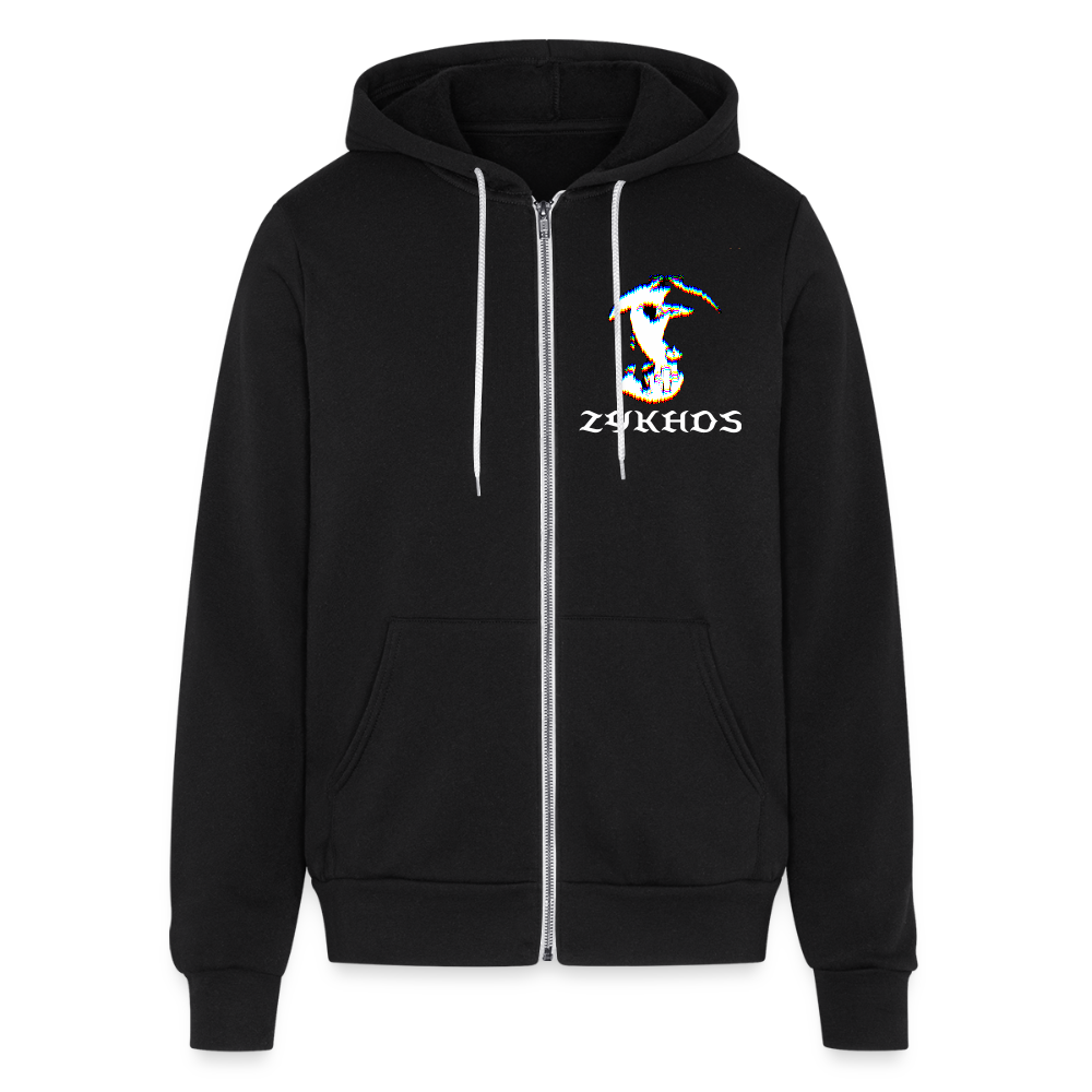 Bella + Canvas Unisex Full Zip Hoodie - black