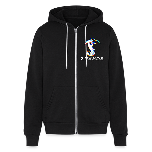 Bella + Canvas Unisex Full Zip Hoodie - black