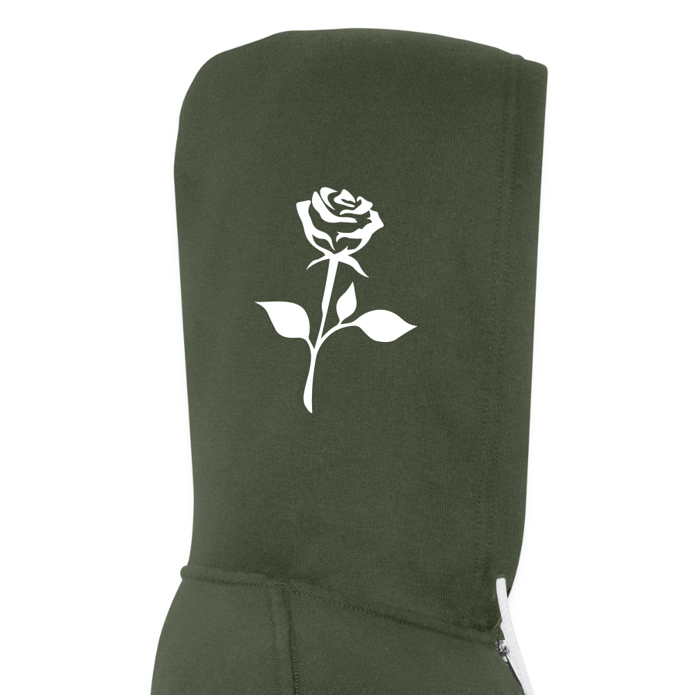 Bella + Canvas Unisex Full Zip Hoodie - military green