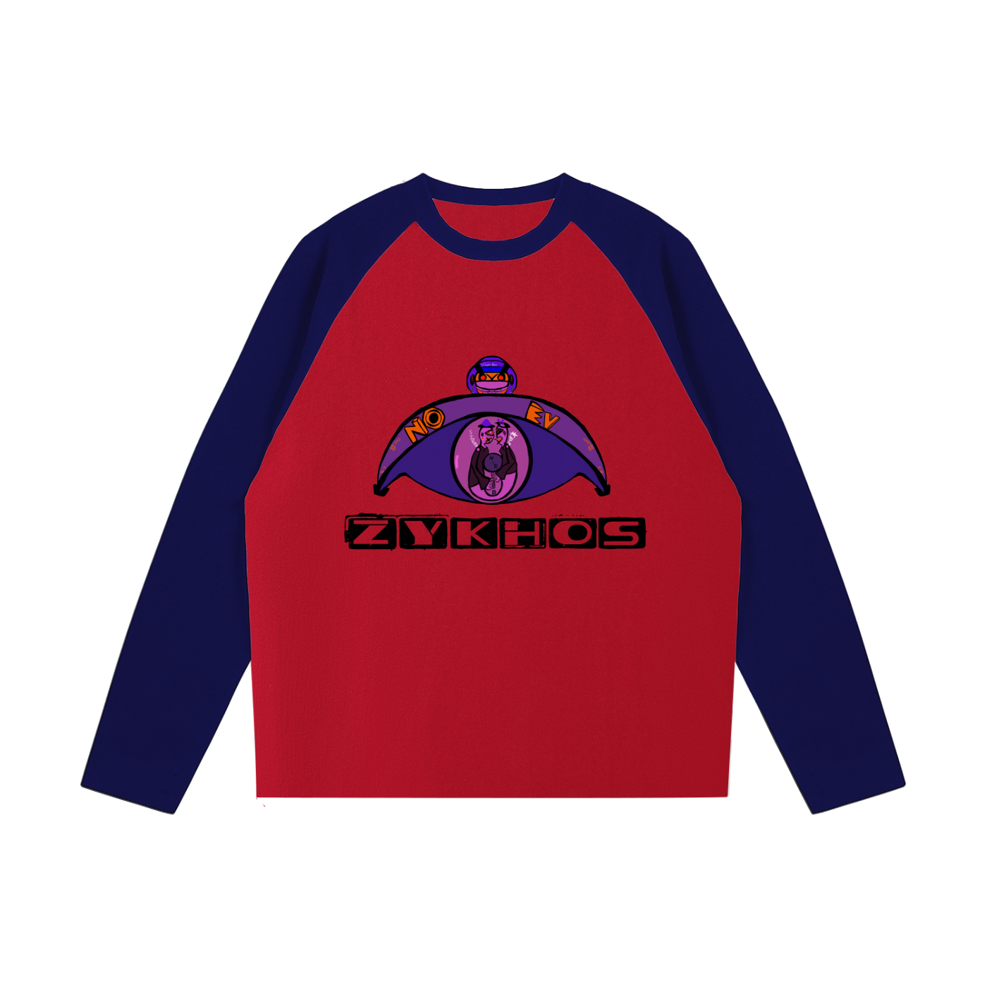 Color-Blocked Raglan Long-Sleeve T-Shirt