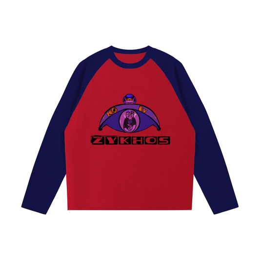Color-Blocked Raglan Long-Sleeve T-Shirt