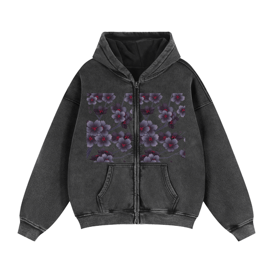 Zip-Through Boxy Fleece Hoodie