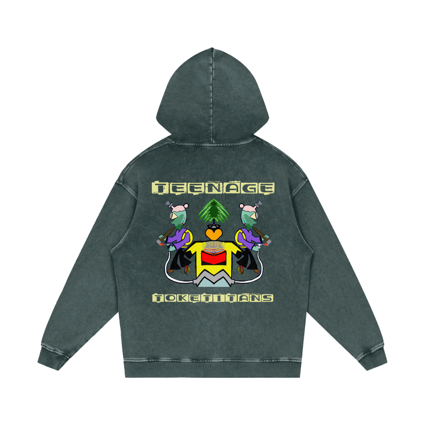 Snow Washed Loose Cotton Hoodie